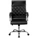 A Flash Furniture black leather office chair with a chrome base.