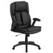 A black Flash Furniture high-back office chair with arms.