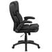 A black Flash Furniture office chair with arms.