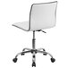 A Flash Furniture white office chair with chrome wheels.