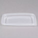 A clear plastic rectangular lid for Genpak Smart-Set Pro containers.