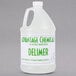 A white jug of Advantage Chemicals Delimer and Descaler with a green label.