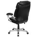 A Flash Furniture high-back black leather office chair with a chrome base.