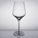 A close-up of a Libbey Reserve Prism wine glass.