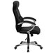 A Flash Furniture high-back black office chair with chrome arms and base.