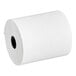 A roll of white Point Plus thermal paper with a black circle.