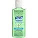 A white and green bottle of Purell Advanced hand sanitizer gel.