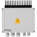 A white box with a yellow label for a Bromic Tungsten Smart Heat Wireless Dimmer Controller.