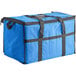 A blue Choice insulated cooler bag with black straps.