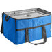 A blue and black Choice insulated cooler bag with a handle.