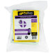 A yellow and purple package of 10 ProTeam microfiber vacuum bags.
