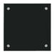 A black square glass markerboard with silver screws.