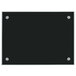 A black rectangular glass markerboard with silver metal rivets.