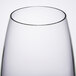 A close up of a clear Libbey Reserve flute glass.