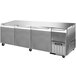 A stainless steel Continental Undercounter Refrigerator with three doors.