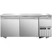 A stainless steel Continental Refrigerator undercounter refrigerator with two doors.