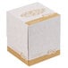A white Choice facial tissue box with gold text and trim.
