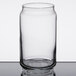 A close-up of a Libbey clear glass tasting jar.