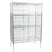 A Regency chrome wire security cage with shelves.