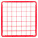 A red plastic grid extender with white grids.