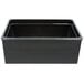 An American Metalcraft black rectangular hammered ice display with a clear food pan inside.