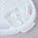 A white Solo translucent plastic lid with lift and lock tab and straw slot.