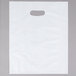 A white plastic Choice merchandise bag with a hole in the middle.