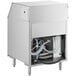 A Noble Warewashing underbar glass washer machine with open door and pipes inside.