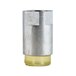 A metal cylinder with a yellow cap on the bottom, the Avantco 177SL512FEET