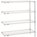 A chrome Metro Super Erecta wire shelving add-on unit with shelves.