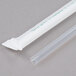 A clear plastic Eco-Products straw in a white wrapper with green writing.