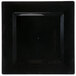 A black square Visions Florence plastic plate with a white border.