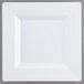 A Visions Florence white square plastic plate with a white border.