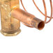 A close-up of a Hoshizaki expansion valve on a copper tube.