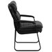 A Flash Furniture black leather executive chair with metal legs.