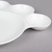 An American Metalcraft white porcelain plate with 5 compartments, including 4 small bowls.