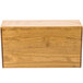A Cal-Mil Madera rustic pine rectangle plate riser made of wood.