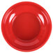 A red bowl with a circle in the middle.
