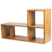 A wooden shelf from Cal-Mil Madera Rustic Pine Building Blocks System on a table.
