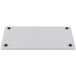 A white rectangular melamine serving platter with a faux cement design.
