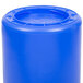 A Continental blue plastic cylinder with a lid.