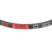 A black and red Bando belt with the words "bando" and "bango" on it.