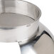 A stainless steel bowl guard for an Avantco mixer.