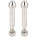 Two stainless steel lock pins with threaded nuts.