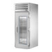 A True Spec Series stainless steel refrigerator with a glass door.