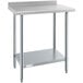 A Steelton stainless steel work table with undershelf.