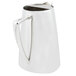 A Vollrath stainless steel pitcher with a handle.