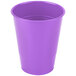 A Creative Converting amethyst purple plastic cup.