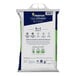 A white bag of Morton Rust Remover Water Softening Pellets with blue and green labels.
