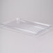 A clear plastic Cambro market tray with handles.